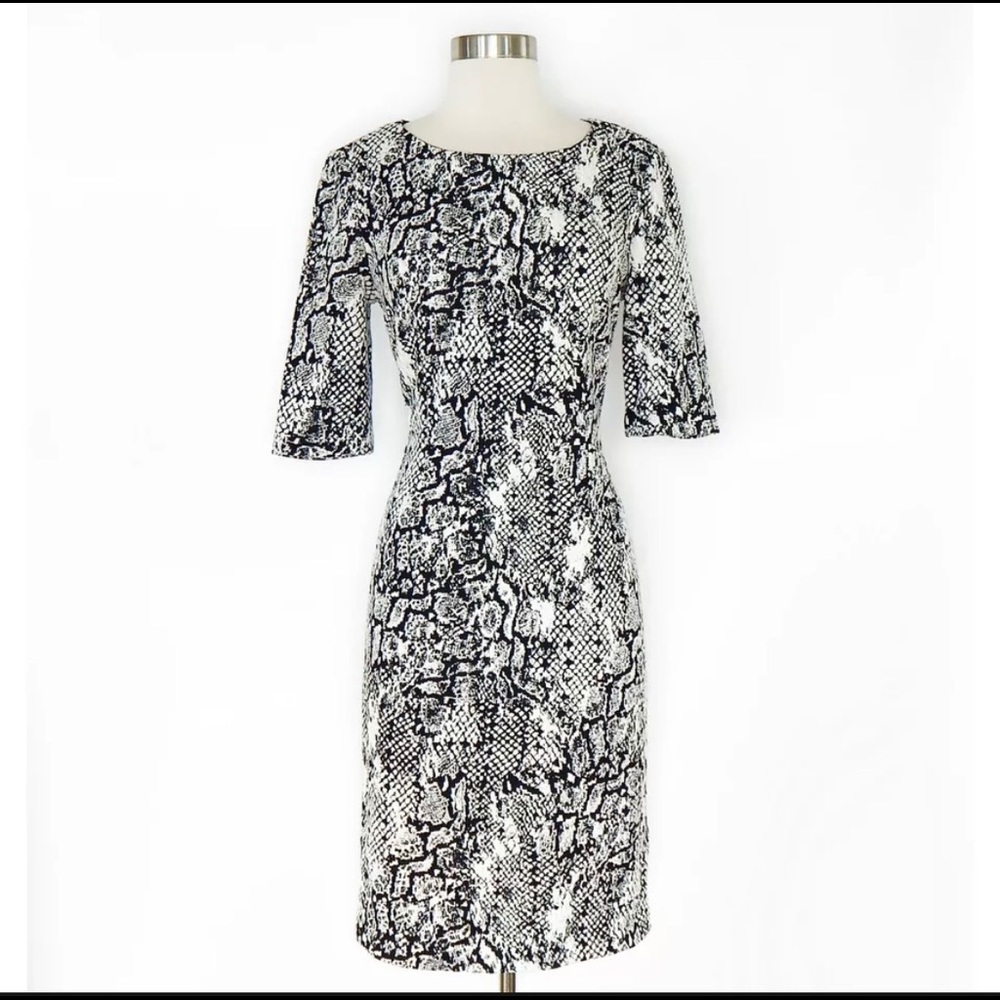 Betsey Johnson Snake Print Sheath Dress Size 4